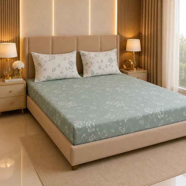 Petal_Vine_King_Size_Bedsheet_Set_1_Bedsheet_2_Pillow_Covers