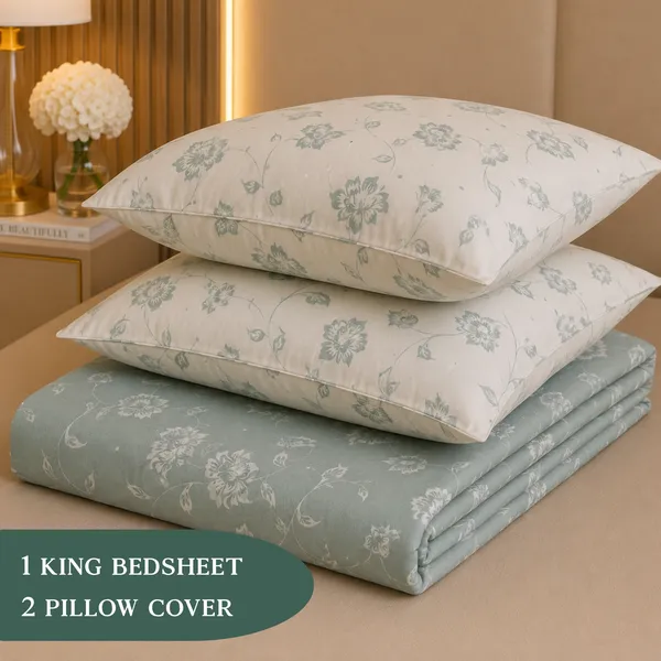Petal_Vine_King_Size_Bedsheet_Set_1_Bedsheet_2_Pillow_Covers