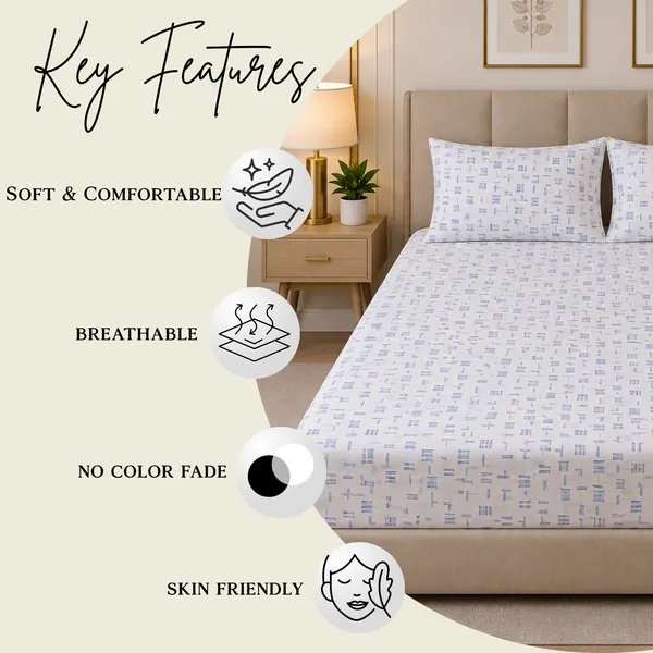 Indigo_Grid_King_Size_Bedsheet_Set_1_Bedsheet_2_Pillow_Covers