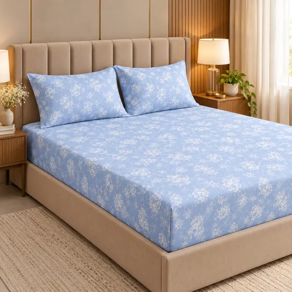 Blue_Gardenia_Double_Bedsheet_Set_1_Bedsheet_2_Pillow_Covers