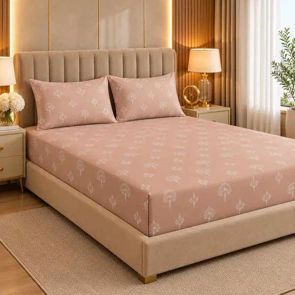 Blush_Peach_Double_Bedsheet_Set_1_Bedsheet_2_Pillow_Covers