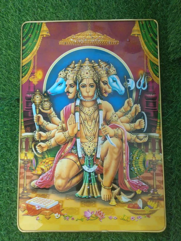 5_mukhi_hanuman_crystal_photo_frame_wall_hanging
