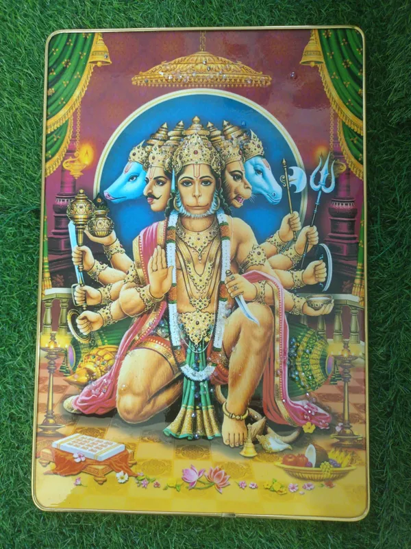 5_mukhi_hanuman_crystal_photo_frame_wall_hanging