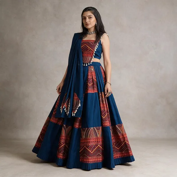 Blue_Art_Silk_Printed_Flared_Lehenga_Choli_For_Women