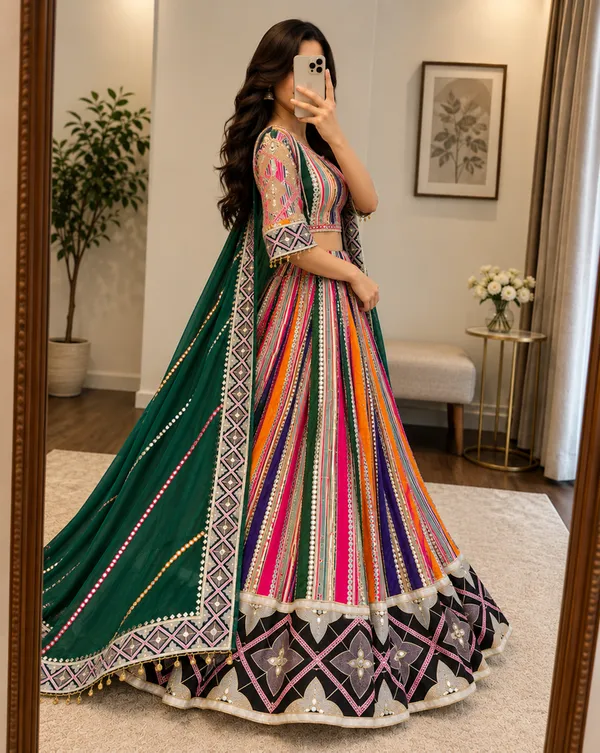 Multicolor_Art_Silk_Embellished_Flared_Lehenga_Choli_For_Women