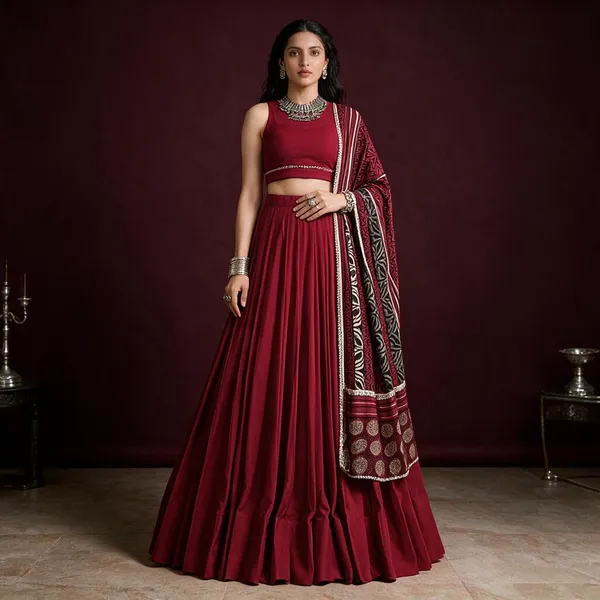 Maroon_Art_Silk_Embellished_Lehenga_Choli_For_Women