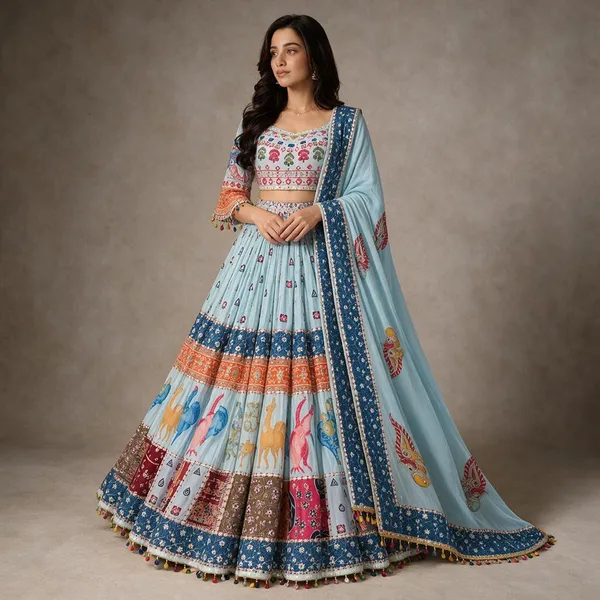 Light_Blue_Georgette_Printed_Lehenga_Choli_For_Women