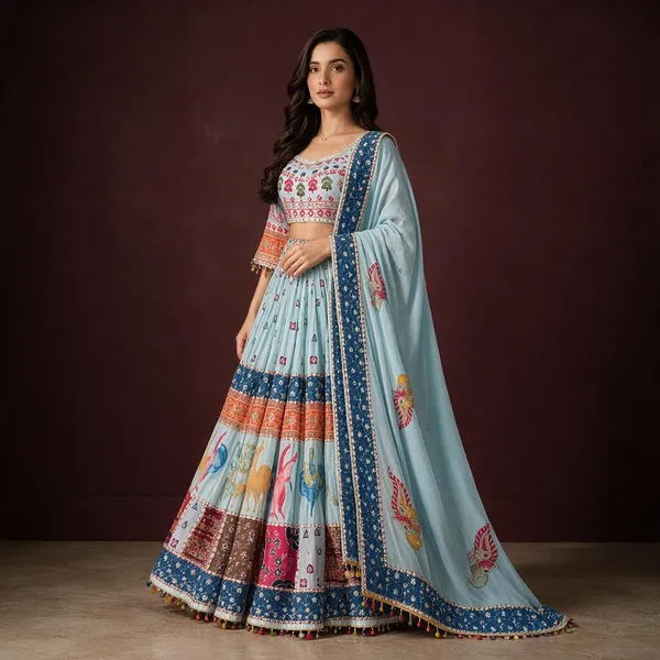 Light_Blue_Georgette_Printed_Lehenga_Choli_For_Women