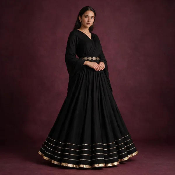 Black_Art_Silk_Pleated_Lehenga_For_Women