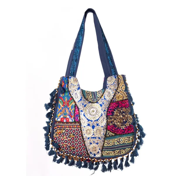 Handmade_Cotton_Patchwork_Tote_Bag_For_Women_Multicolour_Large_Double_Handle_With_Zipper_Rajasthani_Embroidered_Shoulder_Bag
