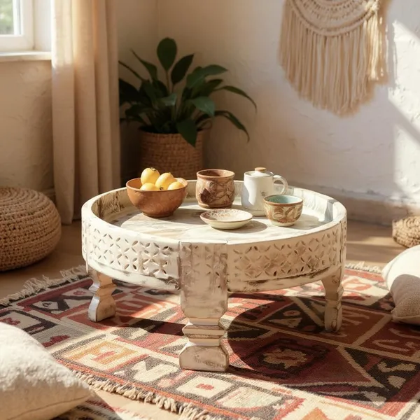 Wooden_Round_Carved_Chakki_Bowl_Coffee_Table_With_Removable_Tray_Top_Rustic_Farmhouse_Accent_Table_Decorative_Ottoman_Serving_Tray_Fruit_Basket_Stand_Antique_45x45x20_Cm