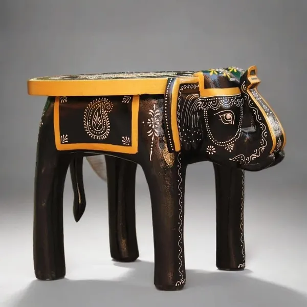 Handcrafted_Wooden_Elephant_Stool_Side_Table_Hand_Painted_Tribal_Design_Solid_Wood_Decorative_Accent_For_Living_Room_Bedroom_Home_Decor_20x20x20_Cm