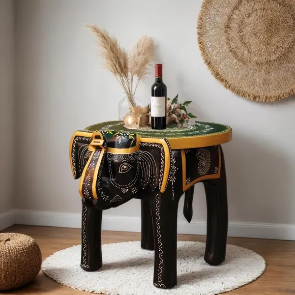 Handcrafted_Wooden_Elephant_Stool_Side_Table_Hand_Painted_Tribal_Design_Solid_Wood_Decorative_Accent_For_Living_Room_Bedroom_Home_Decor_20x20x20_Cm