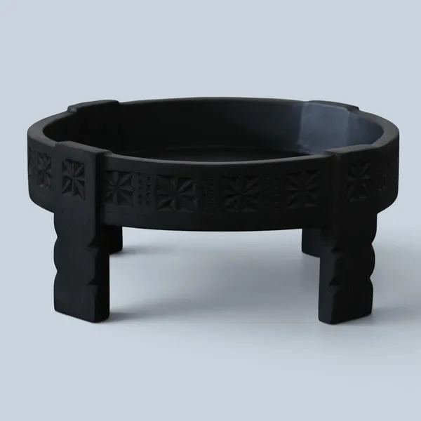 Wooden_Round_Carved_Chakki_Bowl_Coffee_Table_With_Removable_Tray_Top_Rustic_Farmhouse_Accent_Table_Decorative_Ottoman_Serving_Tray_Fruit_Basket_Stand_Black_45x45x20_Cm