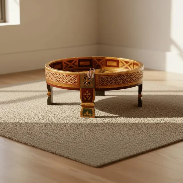 Wooden_Round_Carved_Chakki_Bowl_Coffee_Table_With_Removable_Tray_Top_Rustic_Farmhouse_Accent_Table_Decorative_Ottoman_Serving_Tray_Fruit_Basket_Stand_Painted_Multi_45x45x20_Cm
