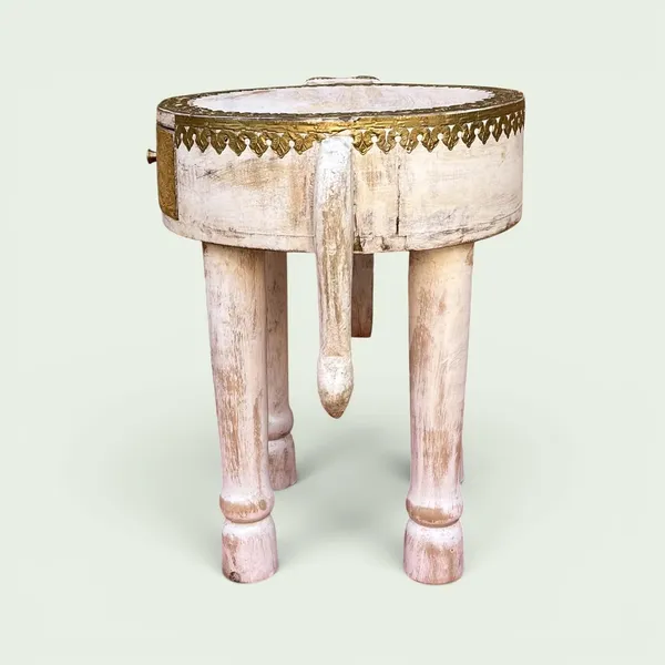 Coffee_Table_Brass_Embossed_Wooden_Cocktail_Home_Decors_Lamp_Table_Showpiece_Elephant_Table_Round_White