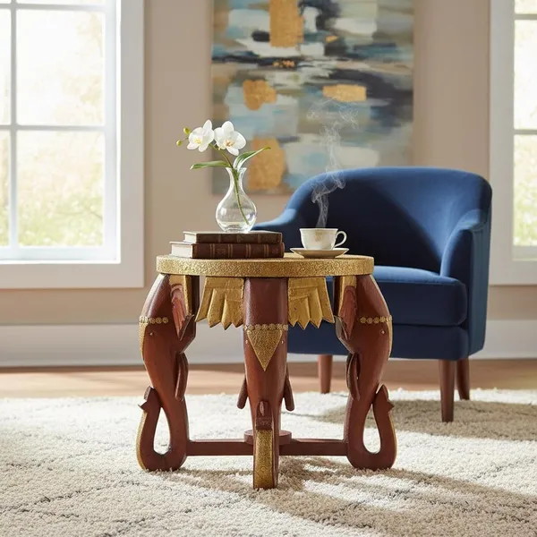 Coffee_Table_Brass_Embossed_Wooden_Cocktail_Home_Decors_Lamp_Table_Showpiece_Elephant_Table_Multiround