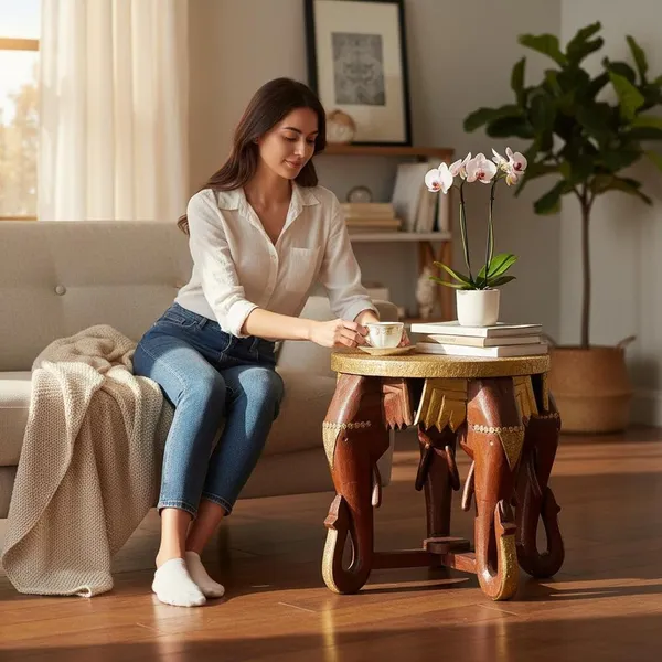 Coffee_Table_Brass_Embossed_Wooden_Cocktail_Home_Decors_Lamp_Table_Showpiece_Elephant_Table_Multiround
