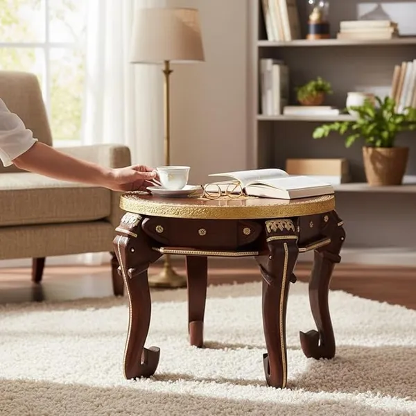 Coffee_Table_Brass_Embossed_Wooden_Cocktail_Home_Decors_Lamp_Table_Showpiece_Elephant_Table_Round_Brass
