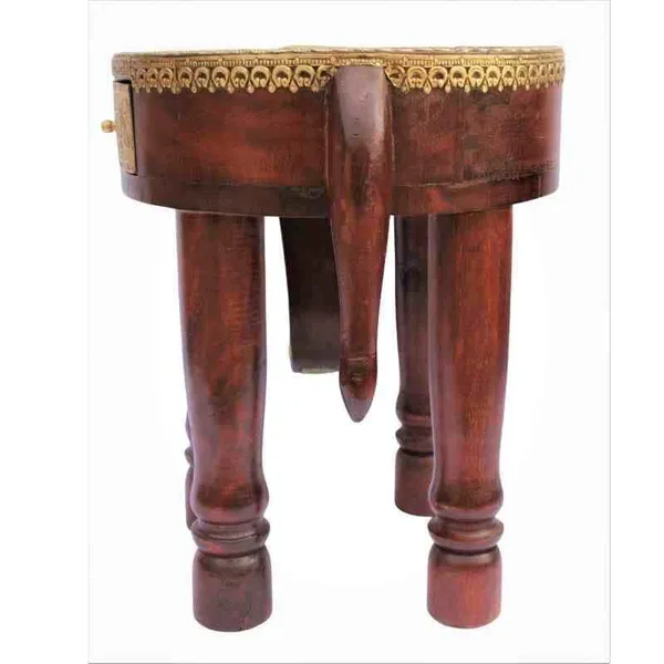 Product_Summary_Preet_Gallery_Coffee_Table_Brass_Embossed_Wooden_Cocktail_Home_Decors_Lamp_Table_Showpiece_Elephant_Elephant_Side_Table_Round_Gold