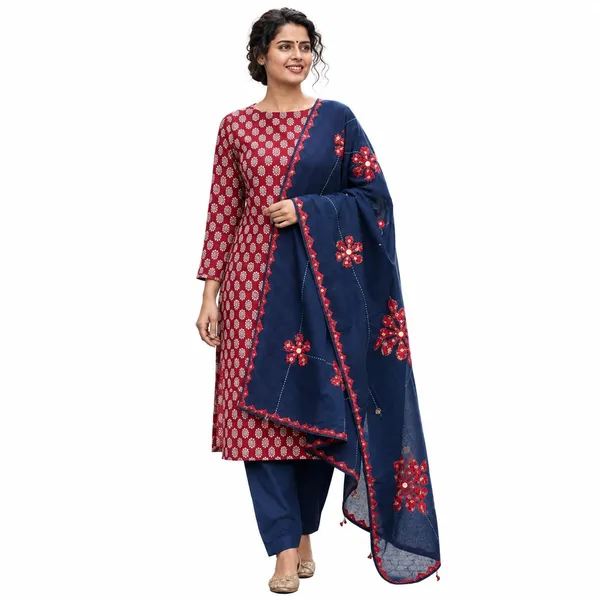 Ajrakh_Printed_Cotton_Unstitched_Dress_Material_For_Women