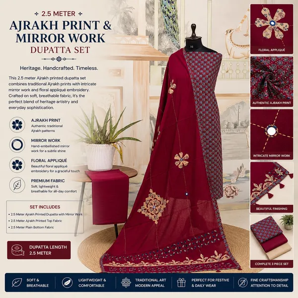 Ajrakh_Printed_Cotton_Unstitched_Dress_Material_For_Women