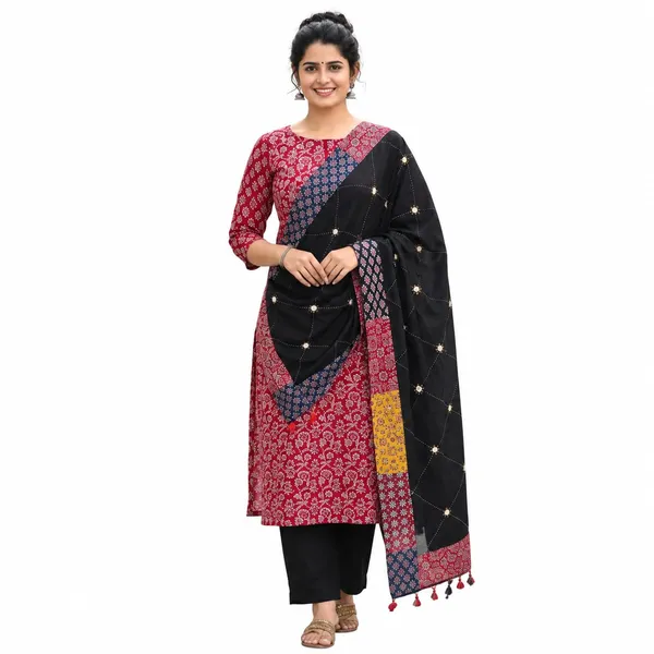 Ajrakh_Printed_Cotton_Unstitched_Dress_Material_For_Women
