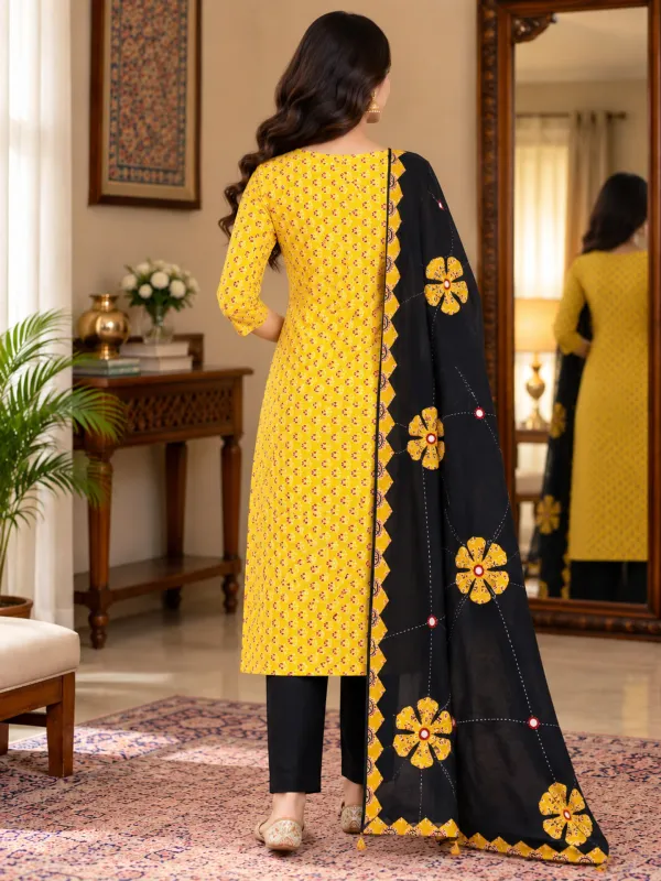 Pure_Cotton_Unstitched_Salwar_Suit_Material_with_Applique_Mirror_Work_Dupatta_|_Printed,_Applique_Kurta,_Trouser/Pant_&_Dupatta_Set