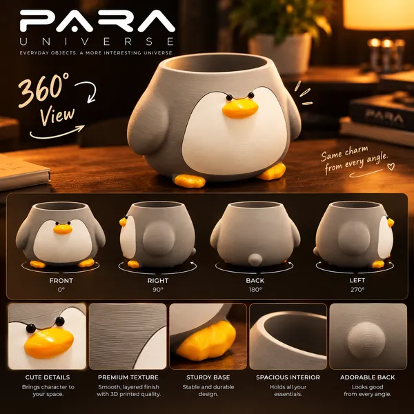 Para__3D_Printed_Penguin_Desk_Organizer