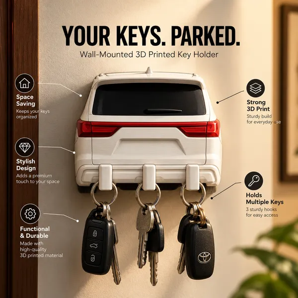 Para__Resin_Car_Shape_Wall_Mounted_Key_Holder