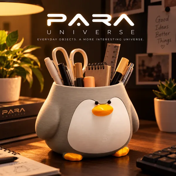 Para__3D_Printed_Penguin_Desk_Organizer