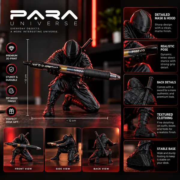 Para__Black_Ninja_Warrior_3D_Printed_Figurine