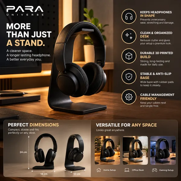 Para__Black_3D_Printed_Headphone_Stand