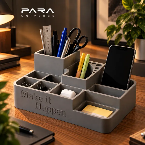 Para__Grey_Multi-Compartment_Desk_Organizer