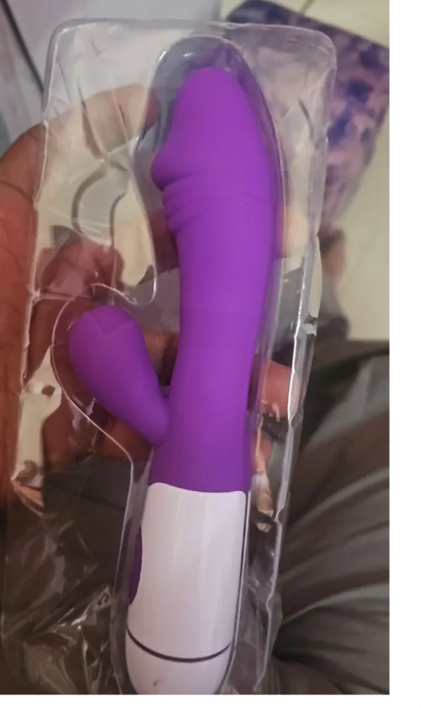 Blue_Silicone_Rabbit_Vibrator_With_Clitoral_Stimulator_For_Women