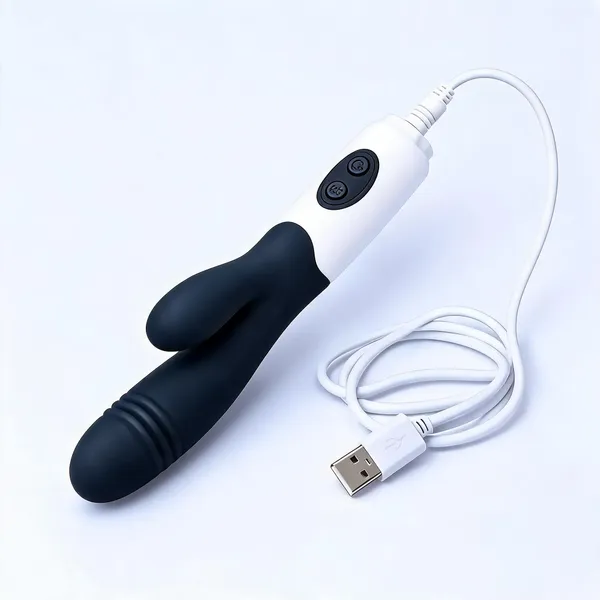 Black_Silicone_Waterproof_Rabbit_Vibrator_For_Women