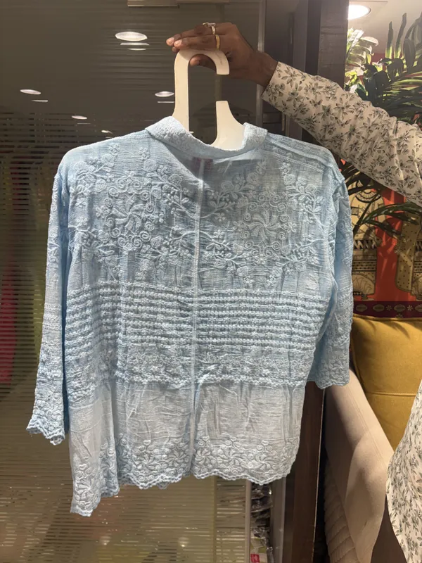 Light_Blue_Mull_Cotton_Relaxed_Floral_Embroidered_Shirt_For_Women