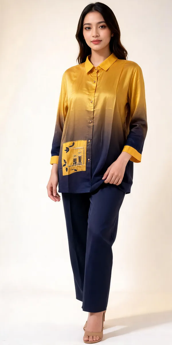 Yellow_Blue_Crepe_Relaxed_Fit_Colour_Block_Shirt_For_Women