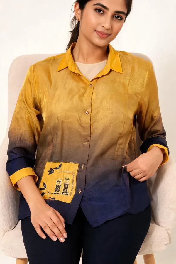 Yellow_Blue_Crepe_Relaxed_Fit_Colour_Block_Shirt_For_Women
