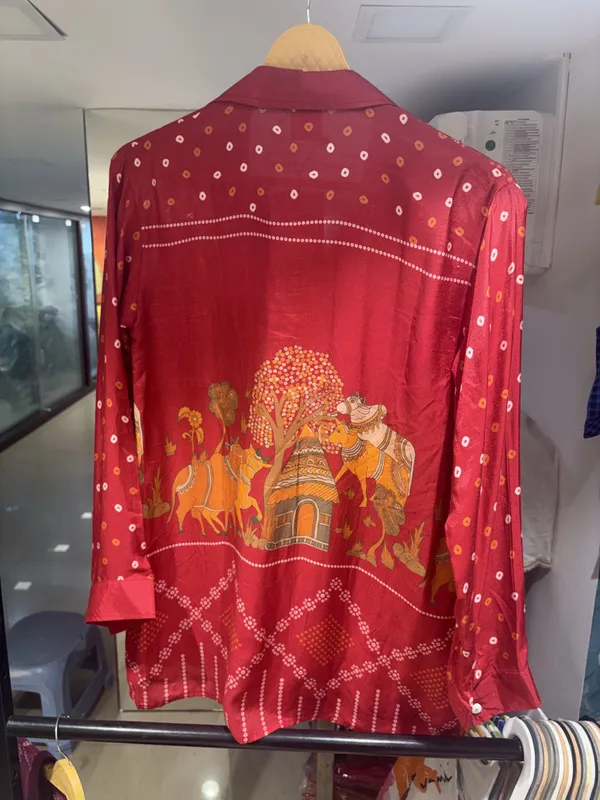 Red_Muslin_Relaxed_Folk_Art_Print_Shirt_For_Women