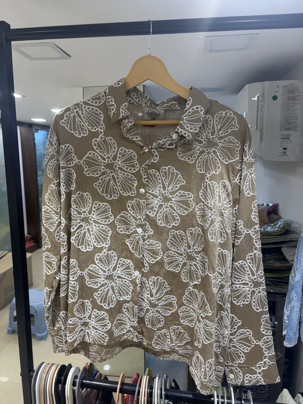 Beige_Cotton_Straight_Floral_Print_Shirt_For_Women