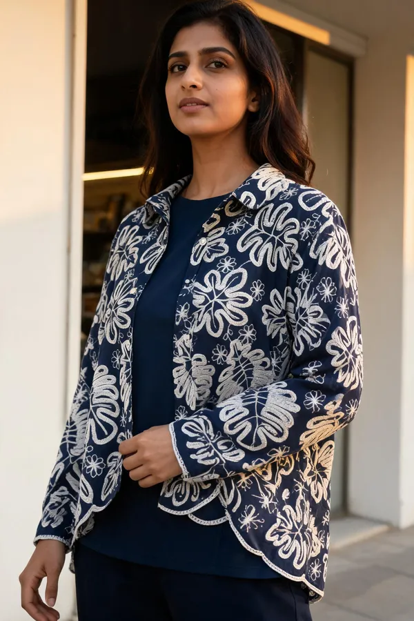 Navy_Blue_Cotton_Relaxed_Floral_Embroidered_Shirt_For_Women