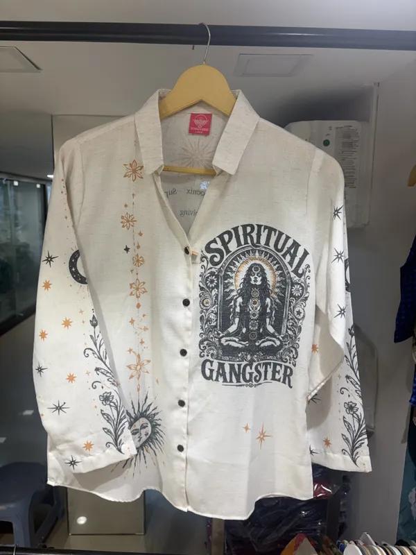 White_Linen_Cotton_Relaxed_Fit_Spiritual_Print_Shirt_For_Women