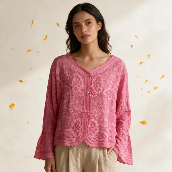 Pink_Work_V-Neck