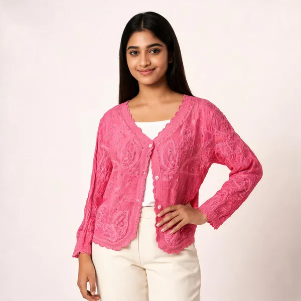 Pink_Mull_Cotton_Relaxed_Lace_Pattern_Cardigan_For_Women