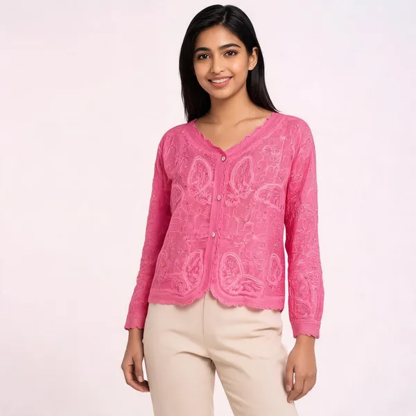 Pink_Mull_Cotton_Relaxed_Lace_Pattern_Cardigan_For_Women