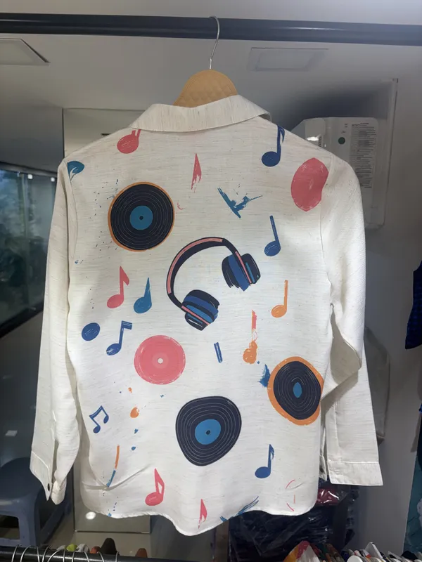 White_Linen-Cotton_Relaxed_Fit_Music_Graphic_Print_Shirt_For_Women