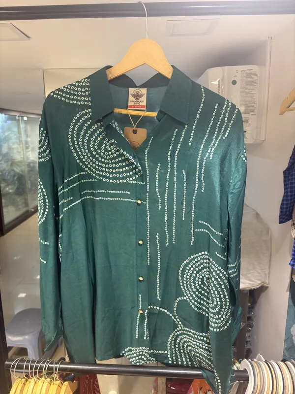 Green_Muslin_Relaxed_Ajrakh_Print_Shirt_For_Women