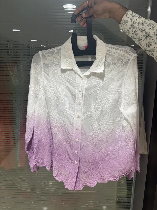 White_Lavender_Ombre_Mull_Cotton_Floral_Embroidered_Shirt_For_Women