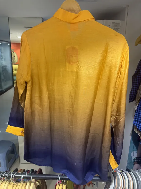 Yellow_Blue_Crepe_Relaxed_Fit_Colour_Block_Shirt_For_Women
